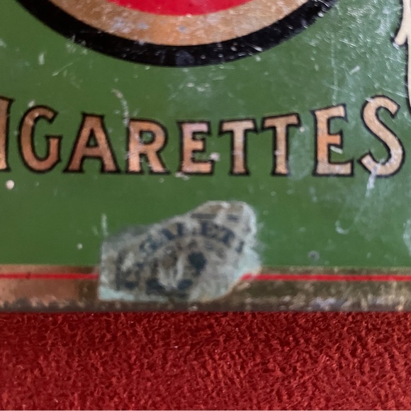 Vintage MCM LUCKY STRIKE Flat Fifties Metal Cigarette Tin - Picture 15 of 16